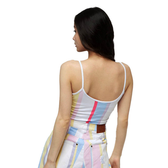 Karl Kani Γυναικεία αμάνικη μπλούζα Small Signature Stripe Top